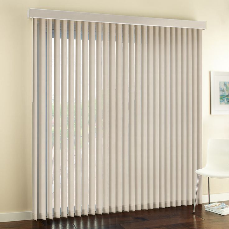 Classic Fabric Vertical Blinds - Beige - Soft Ecru, 24X36, PVC, SelectBlinds