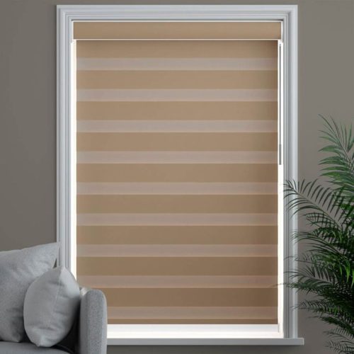 Zebra blinds near you include horizontal stripes of translucent and opaque material that alternate, giving you easy control over the amount of light and privacy. These chic, contemporary blinds provide a distinctive, modern appearance and adaptable utility for any kind of space.